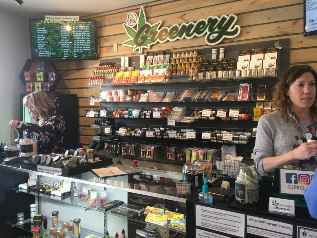 The Greenery recreational marijuana retail floor, Durango, Colorado